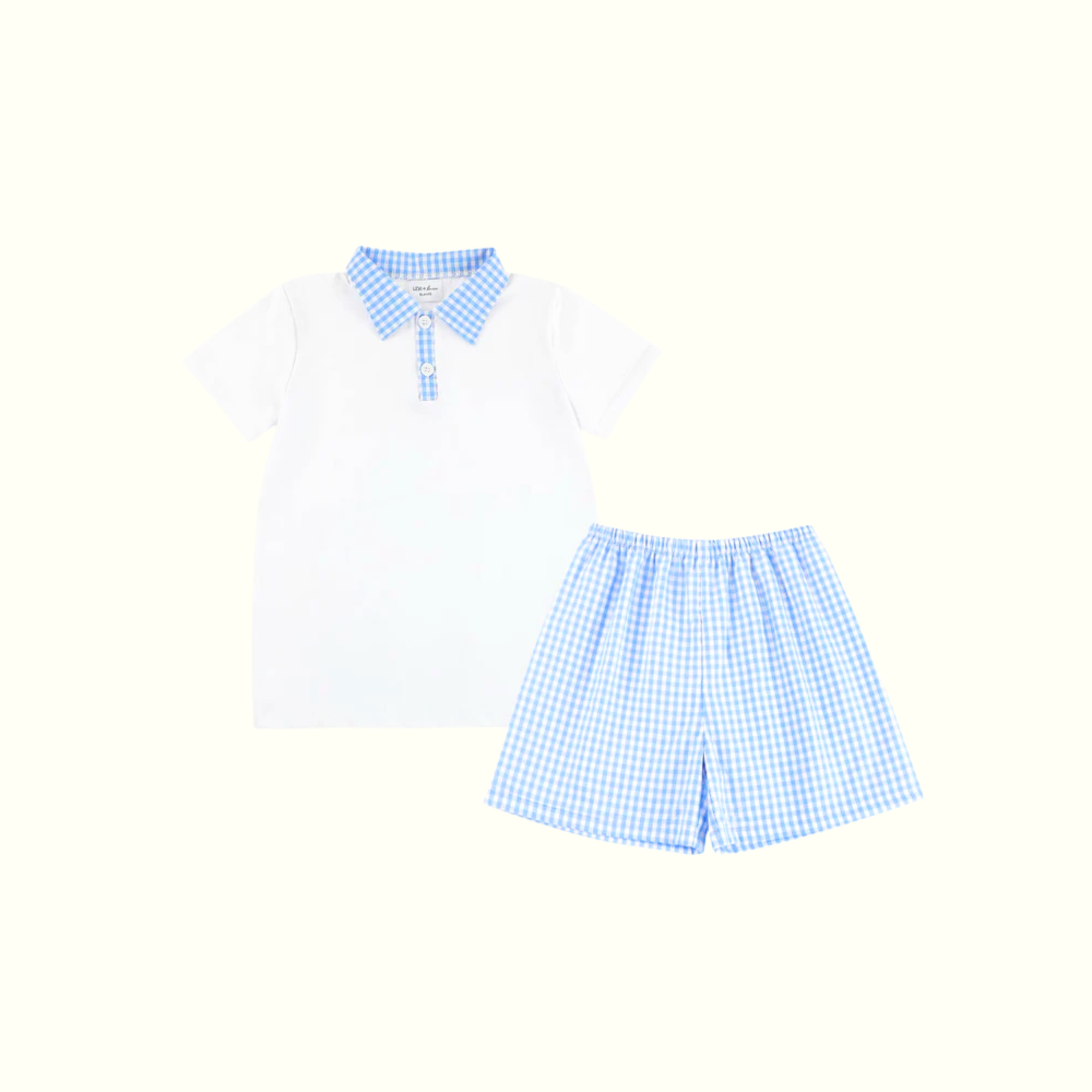 Easter Blue & White Gingham Boys Set
