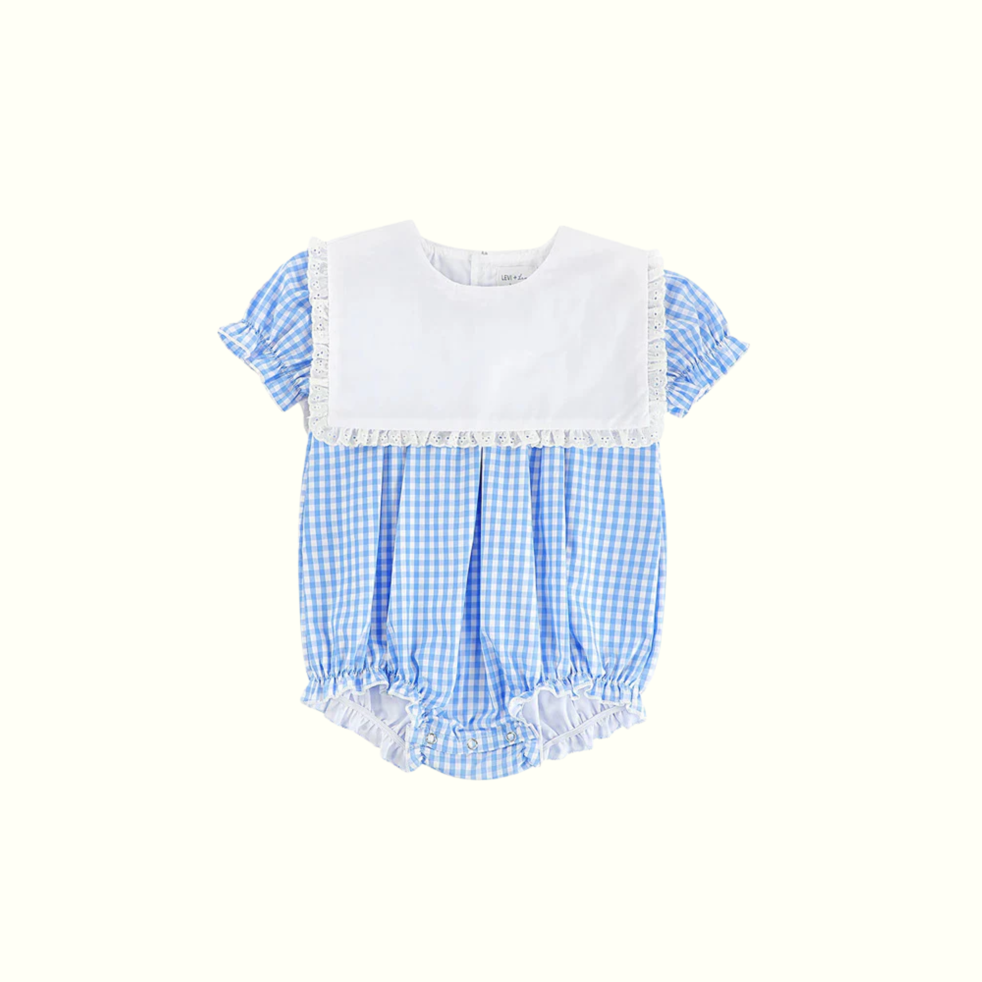 Easter Blue & White Gingham Bubbles