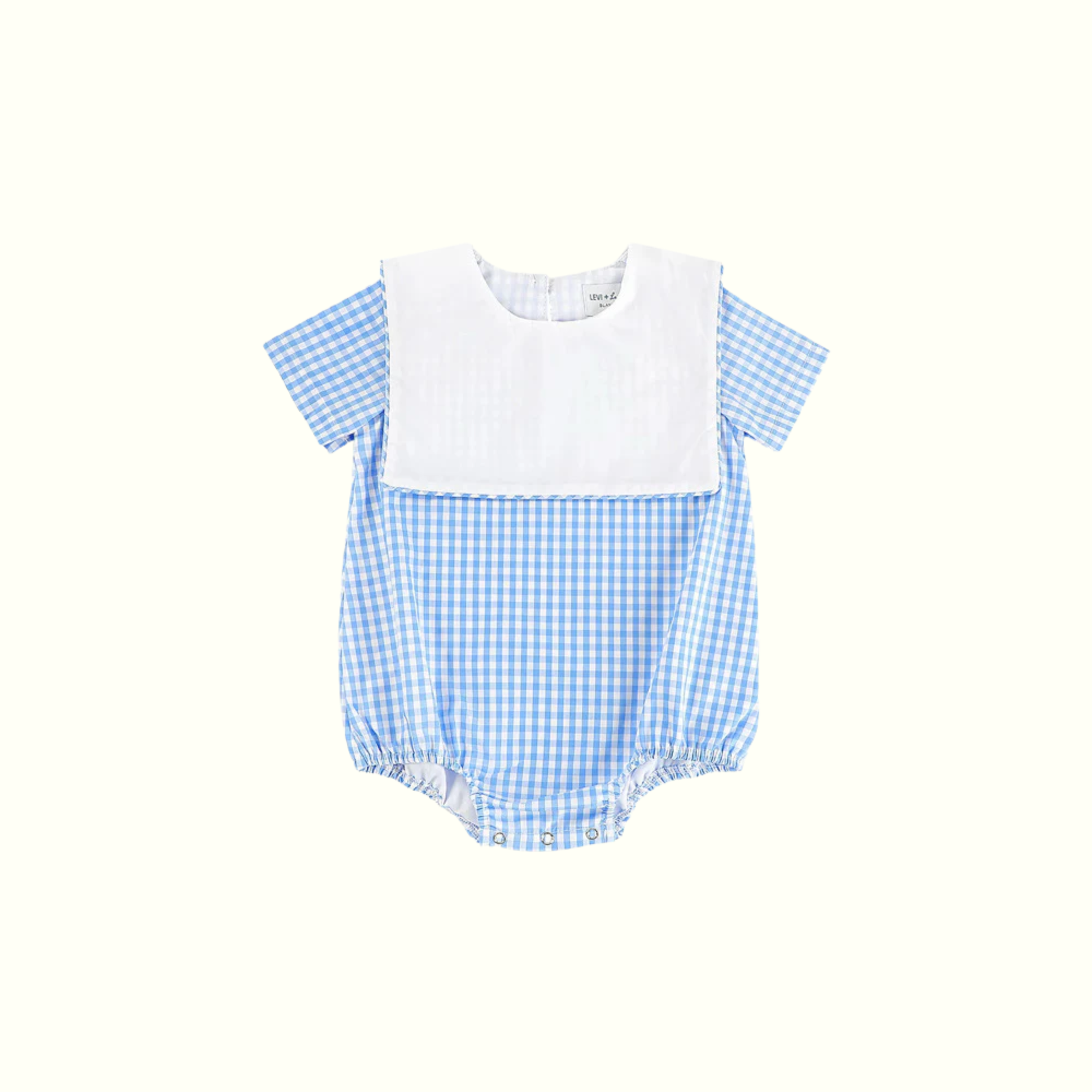 Easter Blue & White Gingham Bubbles