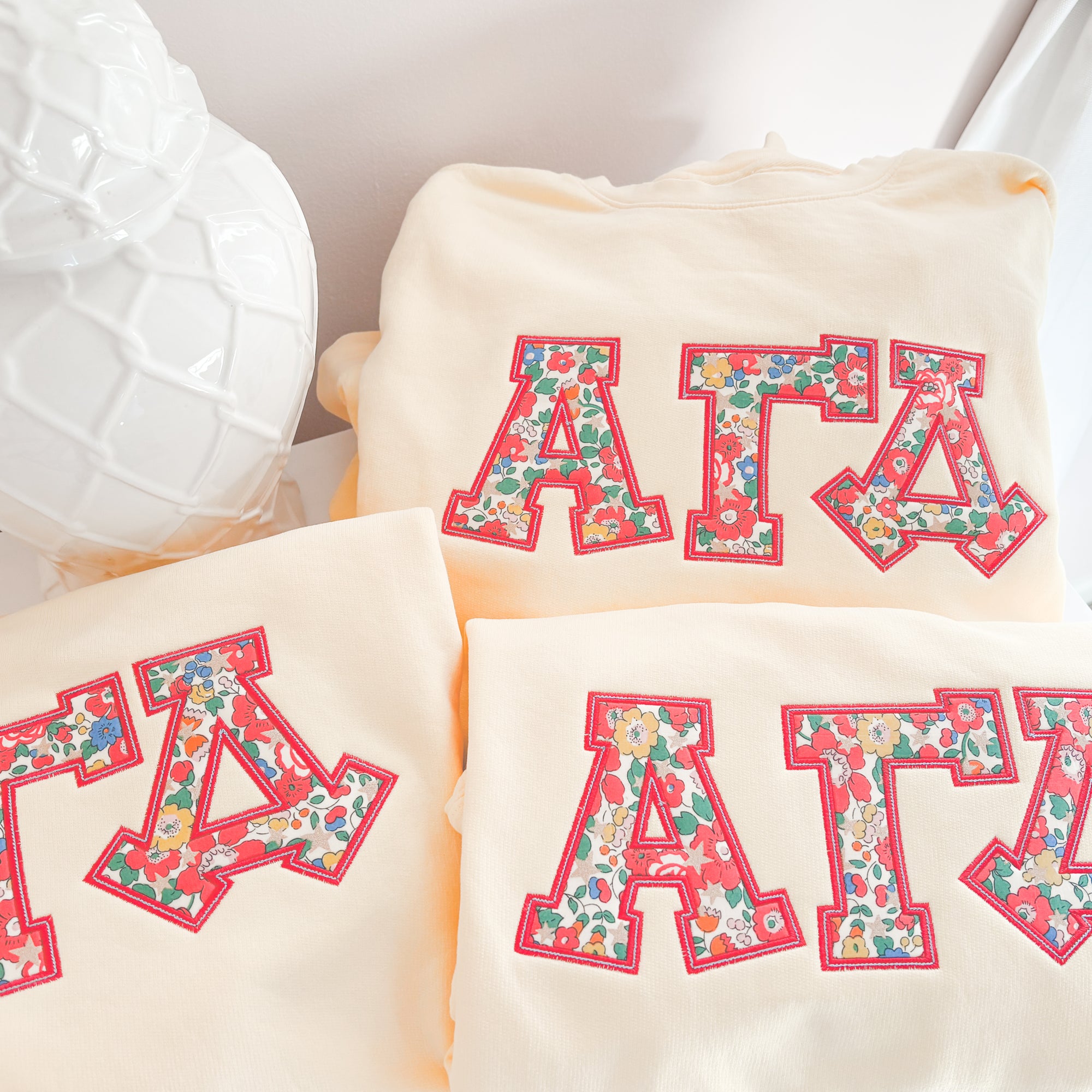 Butter & Betsy Greek Applique Sweatshirt