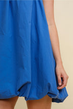 Royal Blue Puff Bottom Mini Dress
