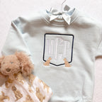 Doggy Crest Blue Sweatshirt Bubble