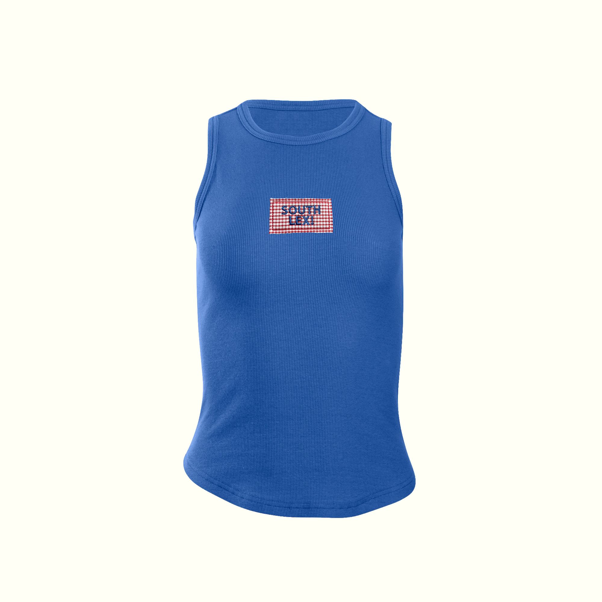 Womens South Lex Fitted Blue Tank