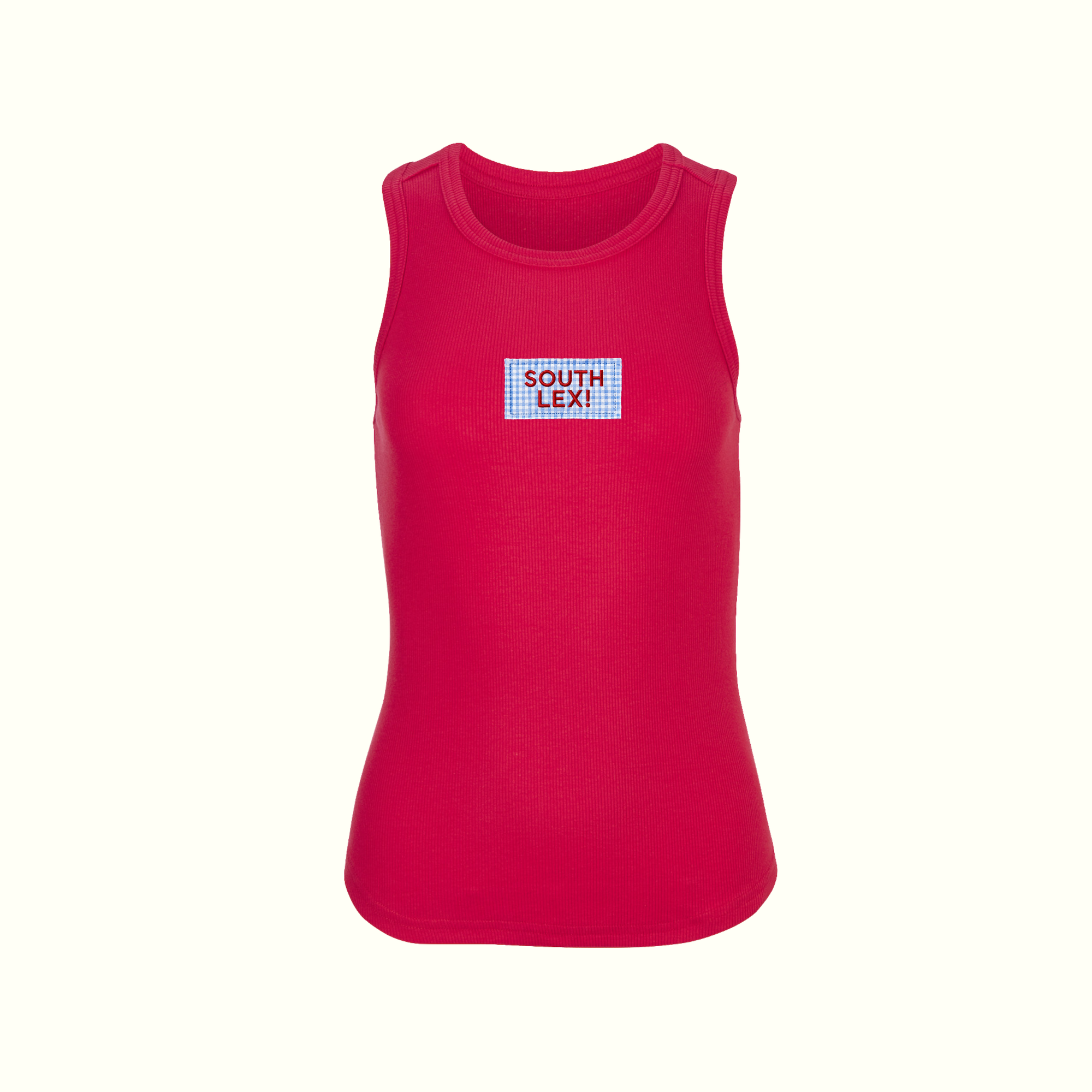 Womens South Lex Fitted Red Tank