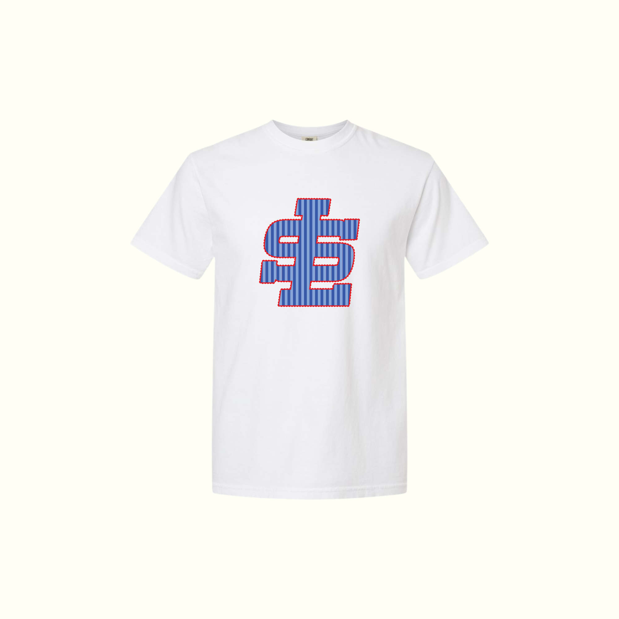 Scalloped Stripes SLYB White Tee - Adult