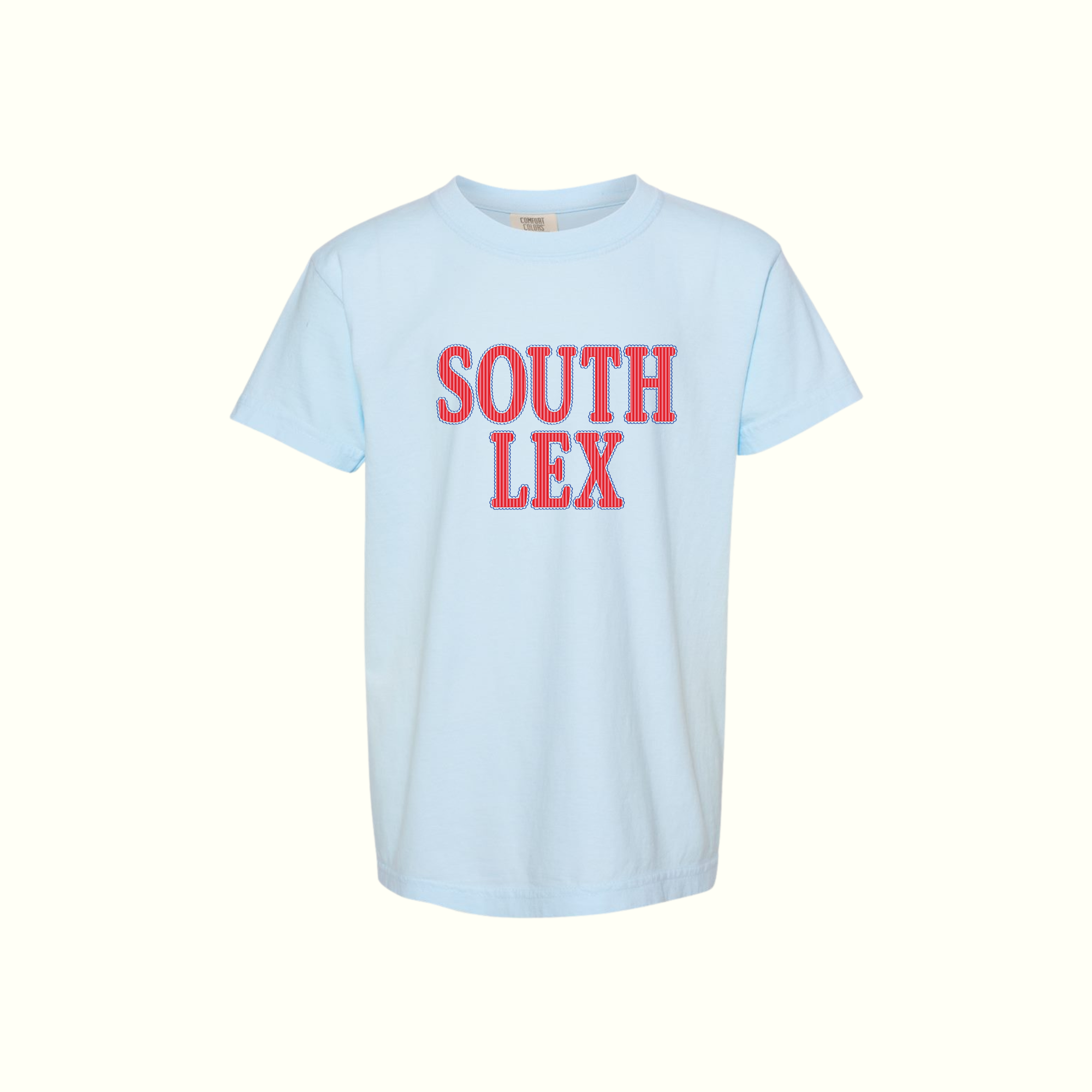 Scalloped South Lex Chambray Blue Tee - Adult