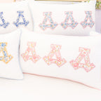 Build Your Own Greek Applique White Linen Pillow