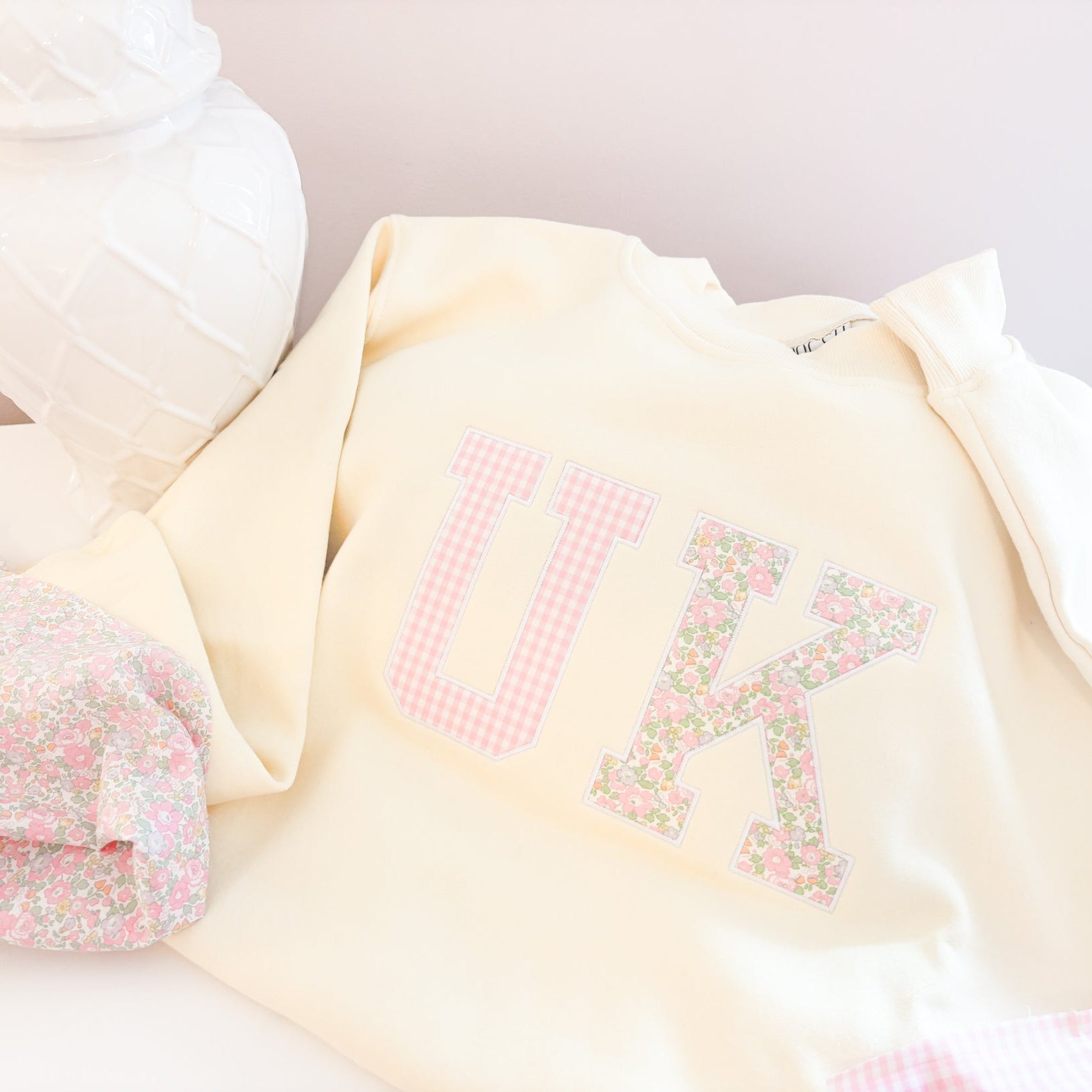 The PRESH Mock Neck - Lemon Drop - UK Gingham/Floral Edit