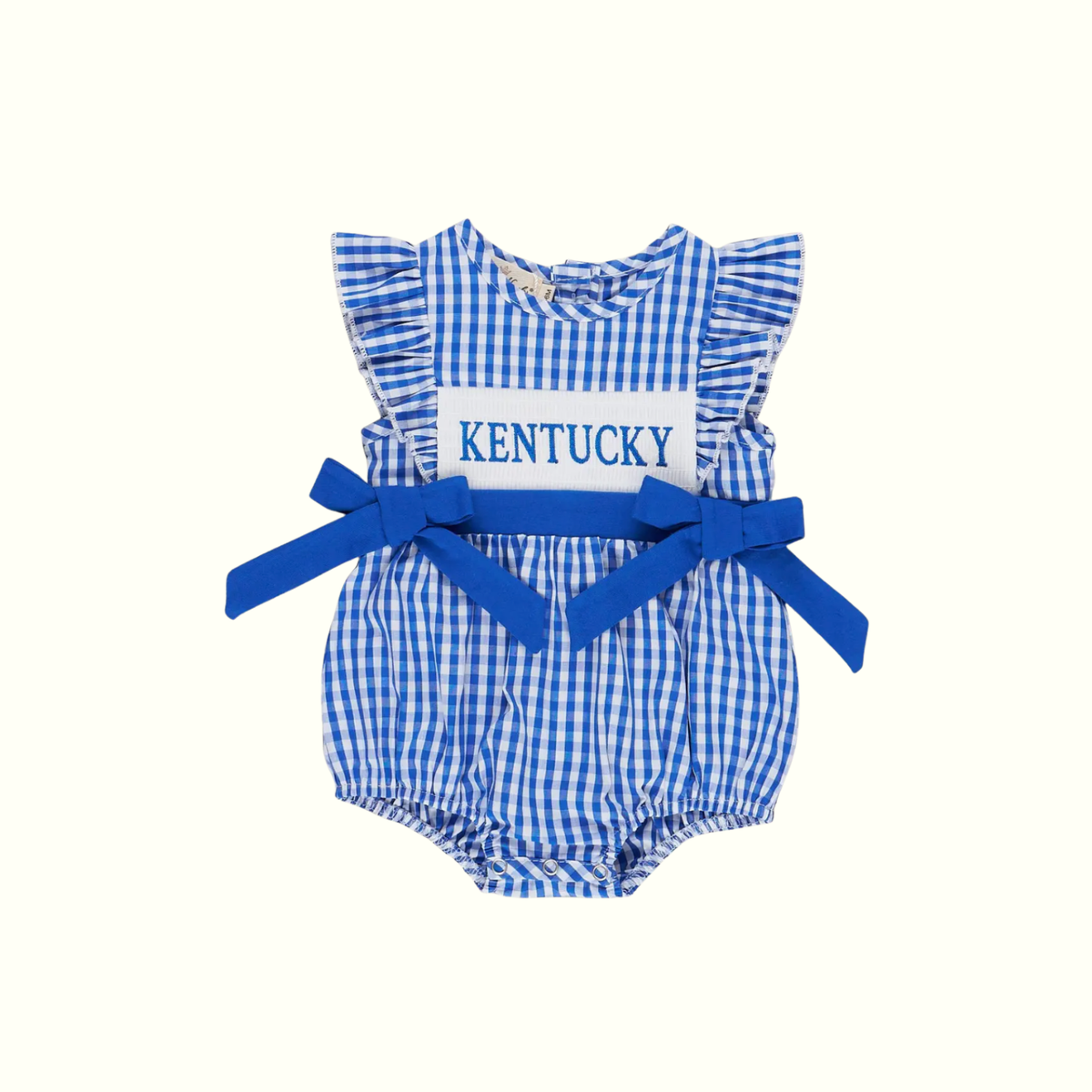 Kentucky Smocked Gingham Bubble