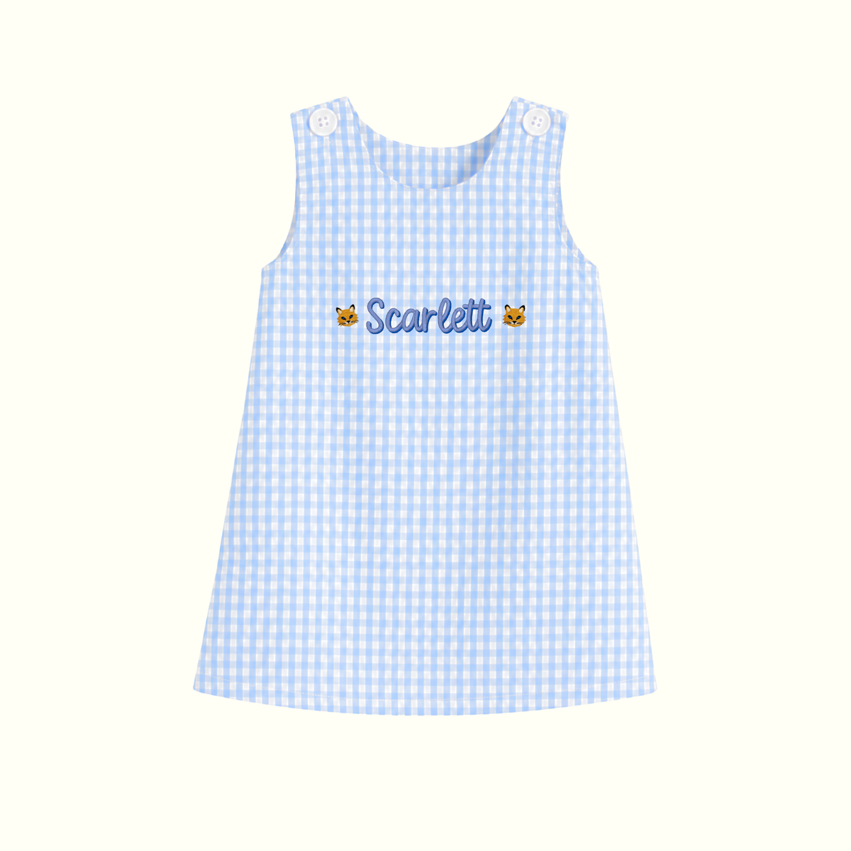 Little Wildcat Gingham Dress