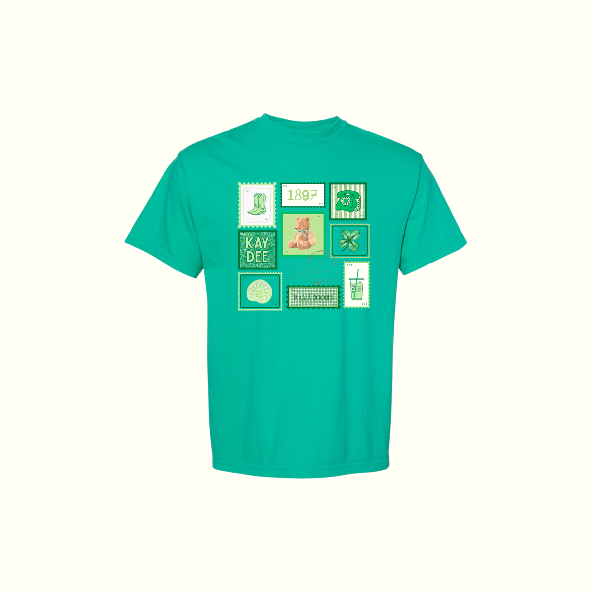 Island Green KD Stamps Printed Tee