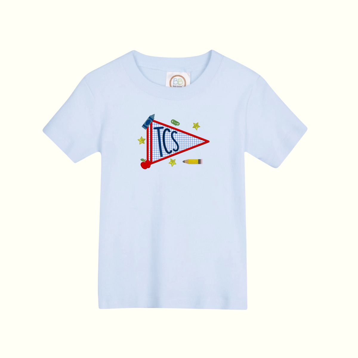 TCS Baby/Toddler Light Blue Applique Flag TShirt
