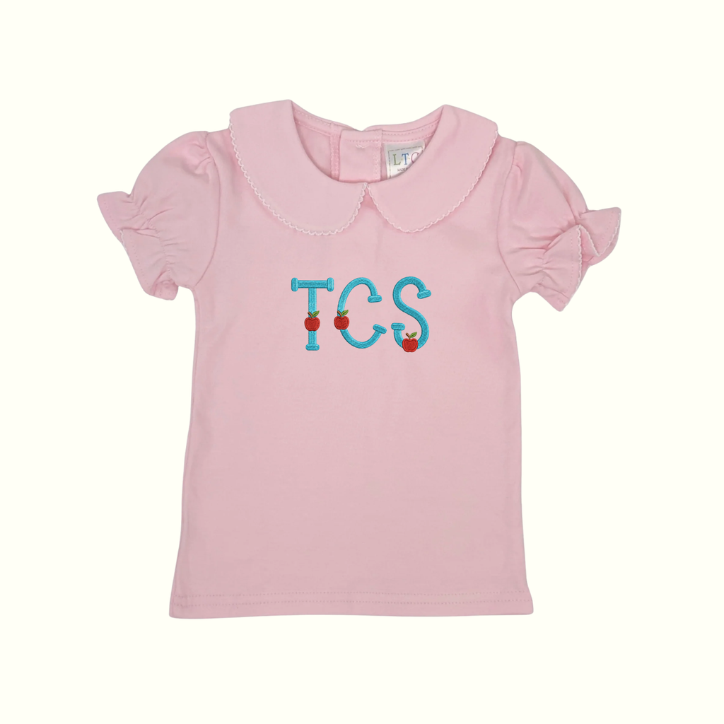 TCS Baby/Toddler Pink Peter Pan Collared Shirt