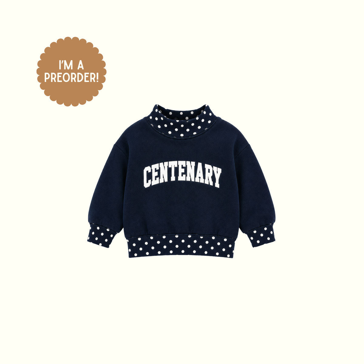 Centenary Navy Mock Neck -  Toddler!