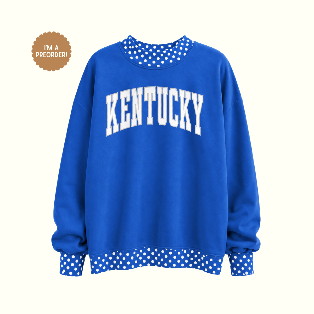 The PRESH Mock Neck - Kentucky Polka Dots - PREORDER!
